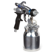 PISTOLA HVLP EDGE II PLUS, TAZZA A SIFONE, KIT DEL FLUIDO #3 (17P486), ARRESTO DEL GRILLETTO, CONTROLLO DELL’ARIA, REGOLATORE DEL VENTAGLIO ! KIT PROLUNGA HVLP EDGE, 25 CM !