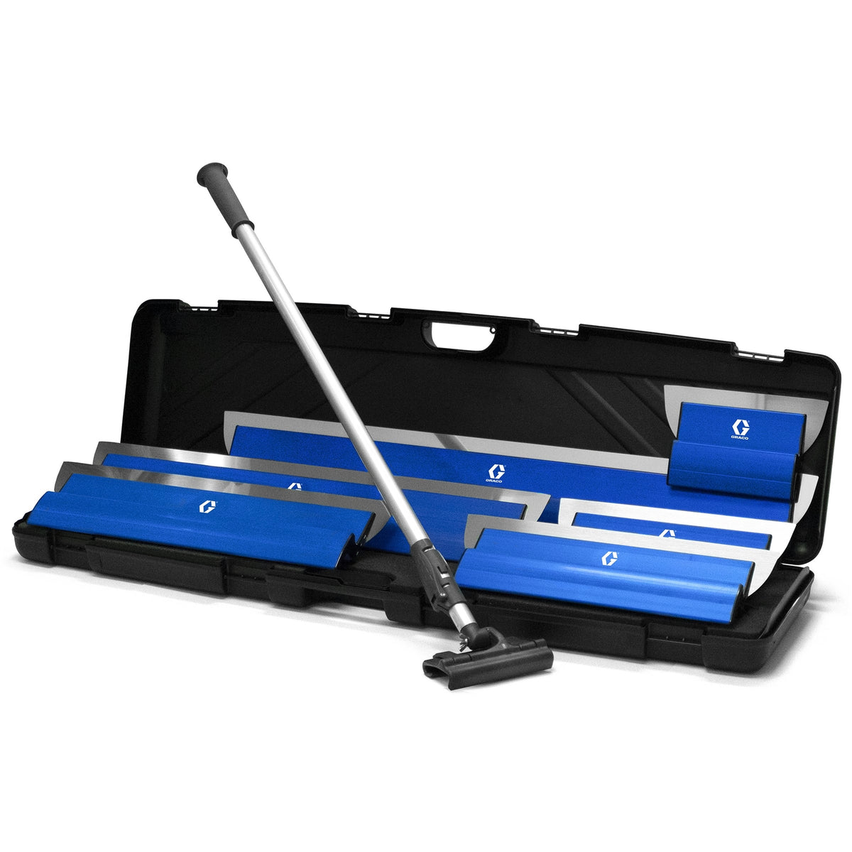 KIT PER FINITURA (SK60) CON VALIGETTA DI TRANSPORTO, LAMA DI FINITURA 25CM, 35CM, 45CM, 60CM, 80CM, 100CM, PROLUNGA ESTENDIBILE 200CM !