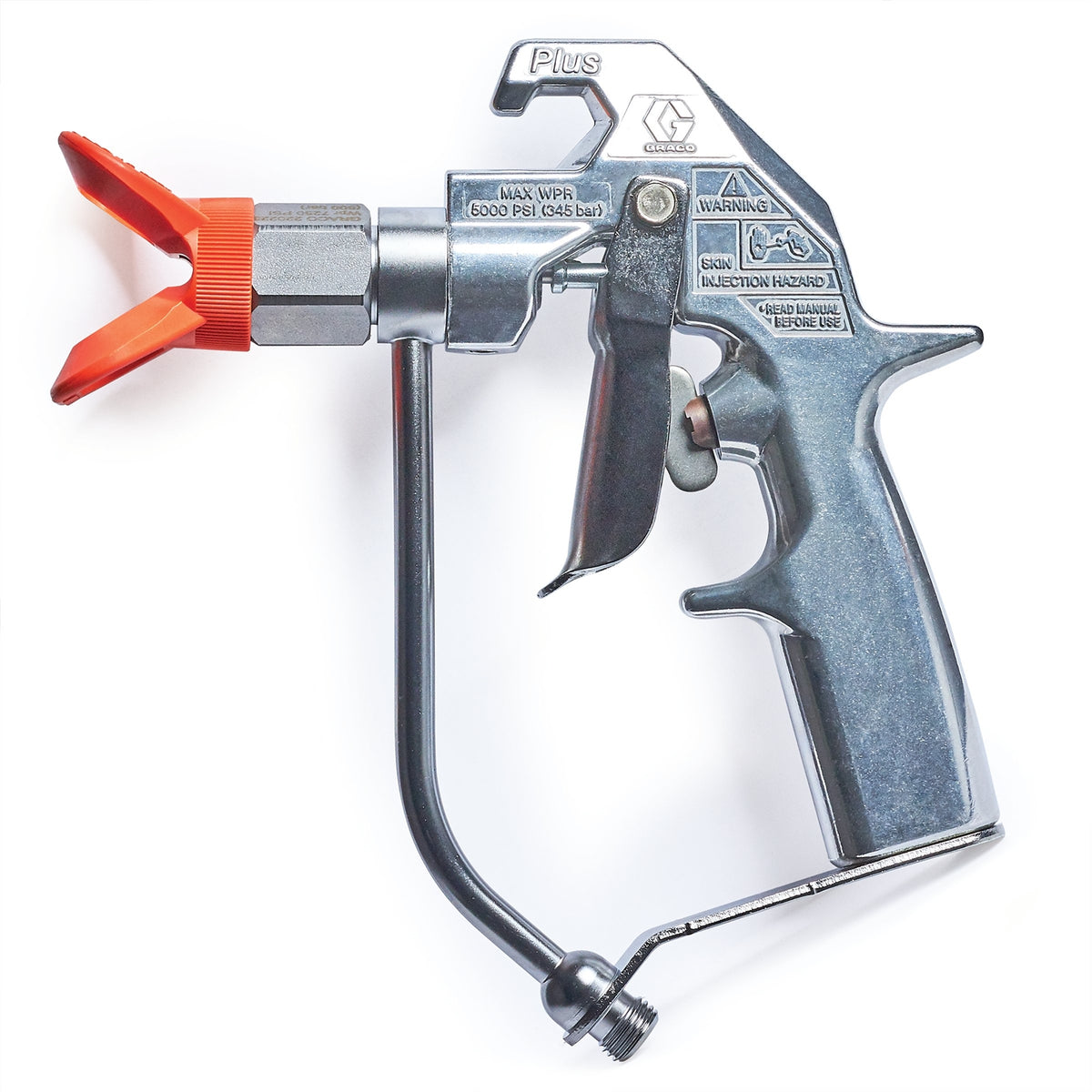 PISTOLA SILVER, A 2 DITA, UGELLO A PUNTA PIATTA, PROTEZIONE, SENZA UGELLO !